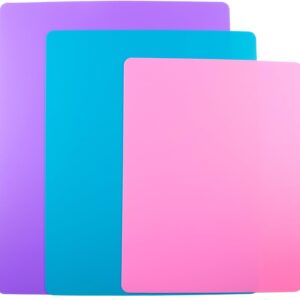 3 Pieces Flexible Cutting Board mats, Plastic Cutting Boards for Kitchen Cooking, Cutting board sheets for Meat and Vegetables, Dishwasher Safe