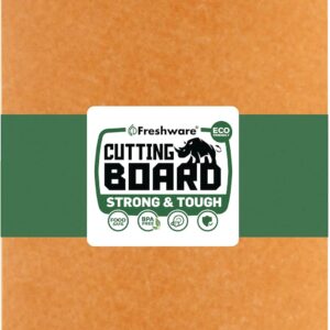Freshware Wood Cutting Board for Kitchen, Dishwasher Safe, Large, 15" x 11.25", Natural