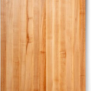 John Boos RA-Board Series Rectangular Wooden Maple Cutting Board 30\u201Dx23.25\u201D \u2013 2.25\u201D Thick, 42-lb Reversible Butcher Block with Edge-Grain & Finger Grips \u2013 Made in the USA
