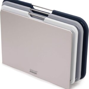 Joseph Joseph Nest 3 Piece Color Coded Cutting Board Set With Storage Stand, Regular - Grey\/Blue