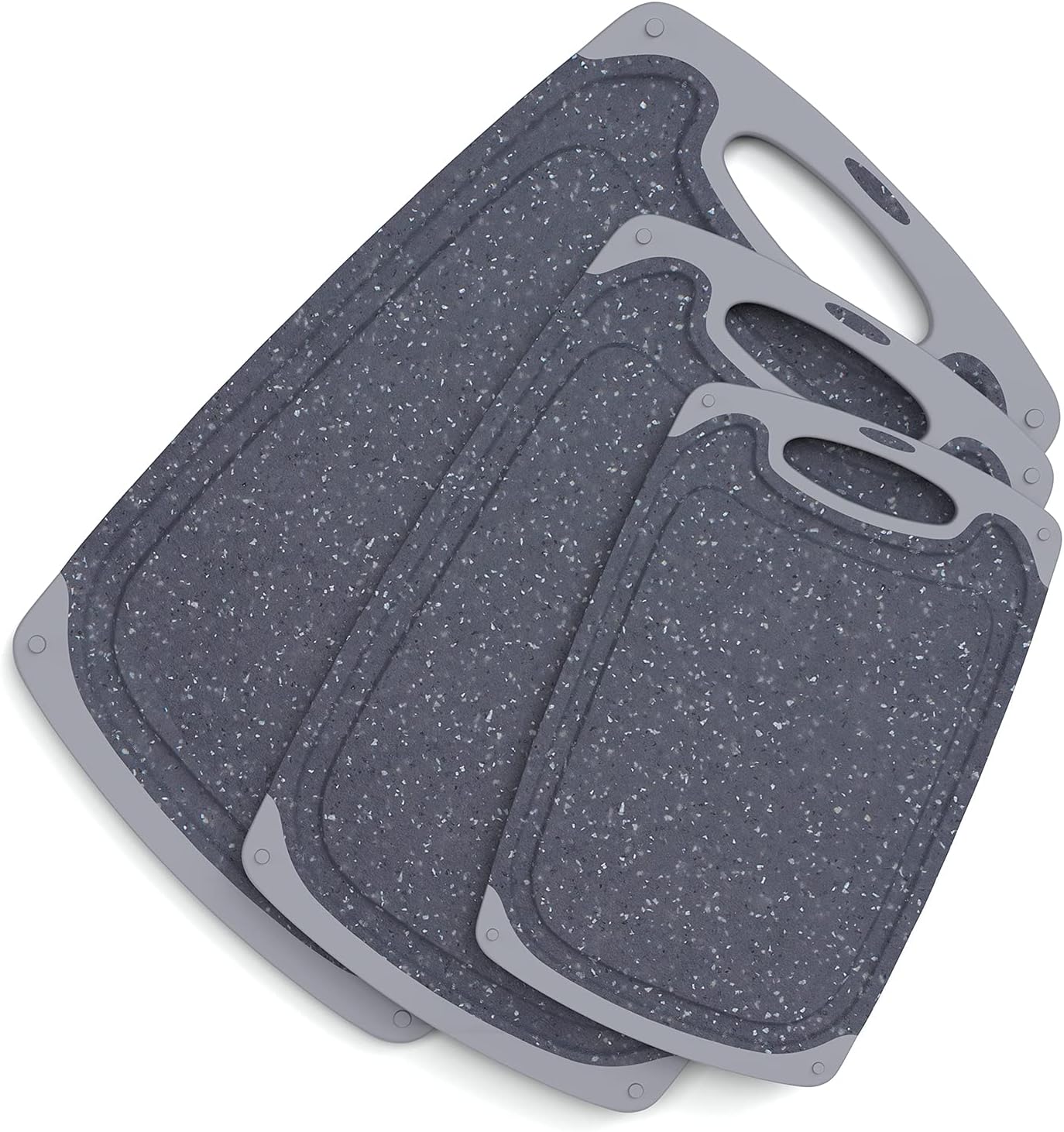 KIMIUP Kitchen Cutting Board (Set of 3),Professional Chopping Boards Sets,Dishwasher Safe Cutting Boards With Juice Grooves & Carrying Handle & No BPA - Image 7