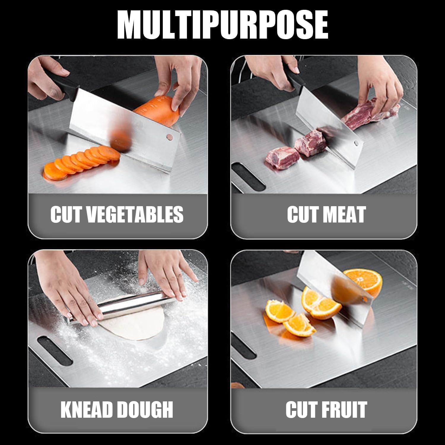 New Titanium Cutting Board - 100% Pure Titanium Cutting Boards For Kitche, 1 Pack Double-sided food-grade Cutting Board For Cutting Meats, Fruits And Vegetables(11.4x8in) - Image 7