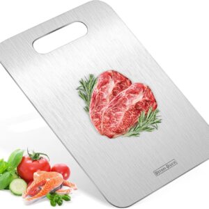 Stron- Dura Cutting Board - 304 Food Grade Stainless Steel Cutting Boards for Kitchen- for cutting Meat, Fruit, Vegetables, Outdoor or Indoor 11.5" X 8" (1, Small)