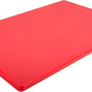Thirteen Chefs Large Red Cutting Board - 18 x 12 Inch for Meat, Professional 1\/2" Thick HDPE Plastic for Restaurants, Dishwasher Safe and NSF Stamped