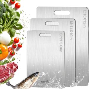 Titanium Cutting Board Set of 3,100% Pure Titanium Cutting Boards for Kitchen, 2025 New Double Sided Food-Grade Chopping Board for Cutting Meat Vegetable Fruit
