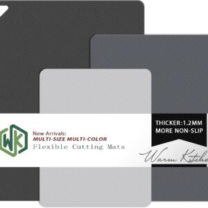 WK Flexible Plastic Cutting Boards Mats for Kitchen, Flexible Non Slip Cutting Mat, Thin Cutting Sheets, BPA Free, Dishwasher Safe, Multi Sizes